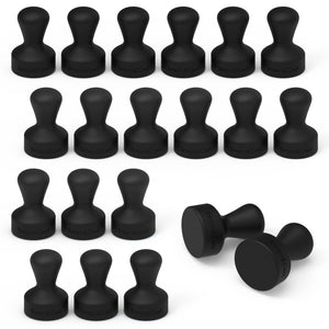 SMART&COOL Silicone Fridge Magnets, Anti Scratch Push Pin Magnets, Refrigerator Magnets, Thumbtack Magnets for Fridge, Dry Erase Board, Whiteboard, Office, Classroom, School (20 Pack, Black)