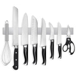 Load image into Gallery viewer, SMART&amp;COOL 12 Inch Self-adhesive Magnetic Knife Holder, Magnetic Knife Strip for Wall Mounting, no Drilling (Stainless Steel-12 in)
