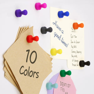SMART&COOL Silicone Fridge Magnets, Anti Scratch Push Pin Magnets, Refrigerator Magnets, Thumbtack Magnets for Fridge, Dry Erase Board, Whiteboard, Office, Classroom, School (20 Pack, Black)